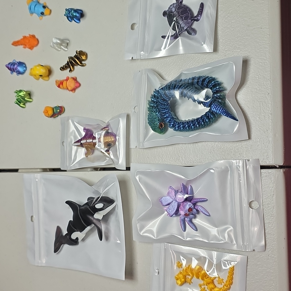 Lot of 15 3D Printed Animals